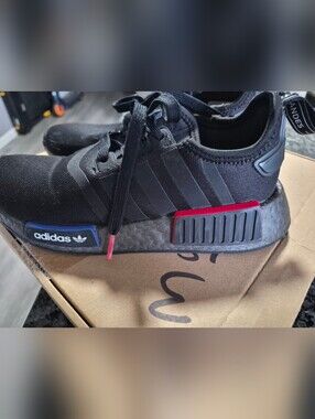Adidas Big Kids  NMD Sneakers with Red & Blue Accents Great Condition.